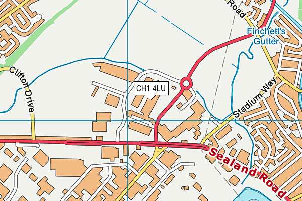 Puregym (Chester) map (CH1 4LU) - OS VectorMap District (Ordnance Survey)