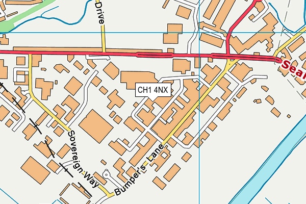 CH1 4NX map - OS VectorMap District (Ordnance Survey)
