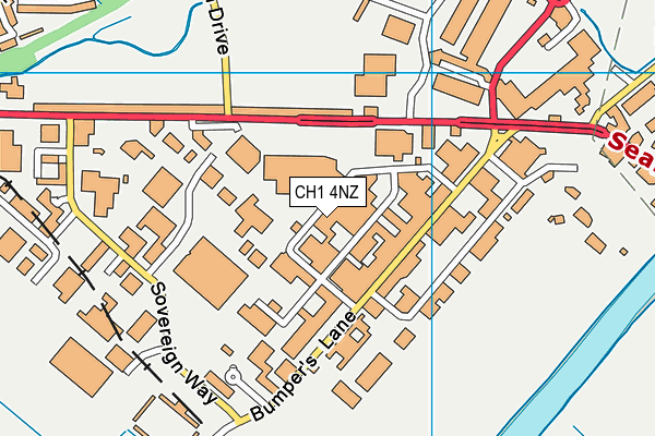 CH1 4NZ map - OS VectorMap District (Ordnance Survey)