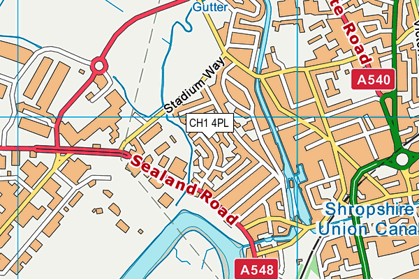 CH1 4PL map - OS VectorMap District (Ordnance Survey)