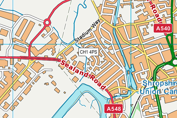 CH1 4PS map - OS VectorMap District (Ordnance Survey)