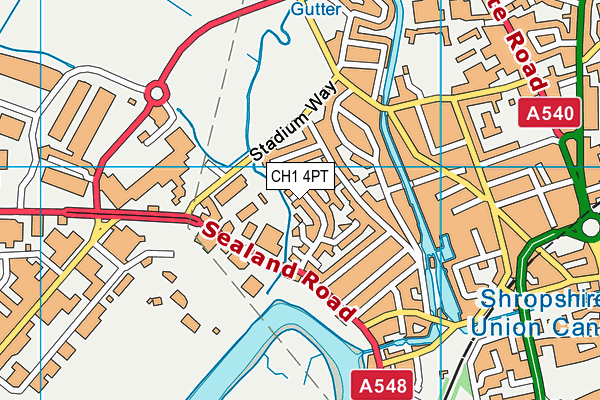 CH1 4PT map - OS VectorMap District (Ordnance Survey)