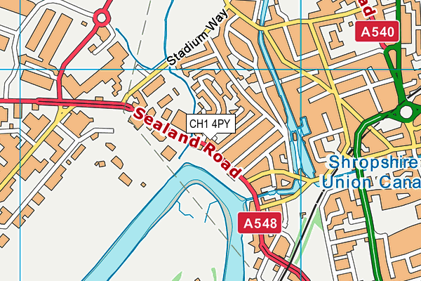 CH1 4PY map - OS VectorMap District (Ordnance Survey)