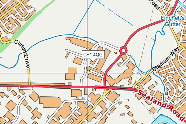 CH1 4QG map - OS VectorMap District (Ordnance Survey)