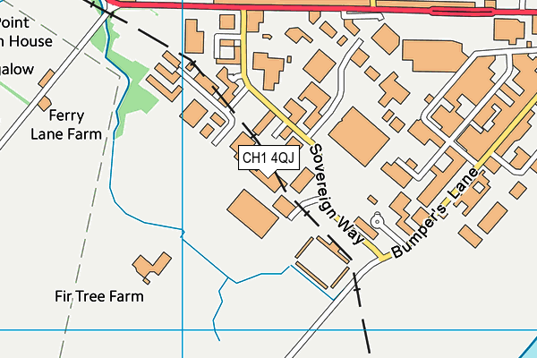 CH1 4QJ map - OS VectorMap District (Ordnance Survey)