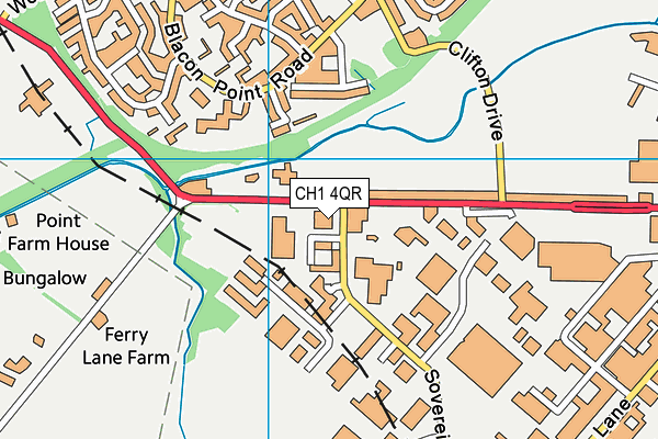 CH1 4QR map - OS VectorMap District (Ordnance Survey)