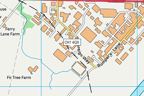 CH1 4QX map - OS VectorMap District (Ordnance Survey)