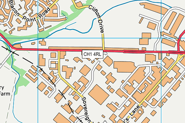 CH1 4RL map - OS VectorMap District (Ordnance Survey)