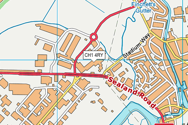 CH1 4RY map - OS VectorMap District (Ordnance Survey)