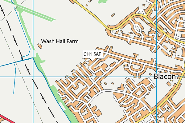 CH1 5AF map - OS VectorMap District (Ordnance Survey)