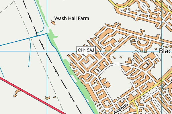 CH1 5AJ map - OS VectorMap District (Ordnance Survey)