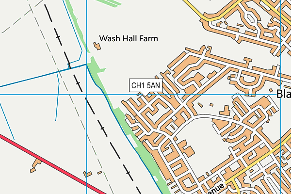 CH1 5AN map - OS VectorMap District (Ordnance Survey)