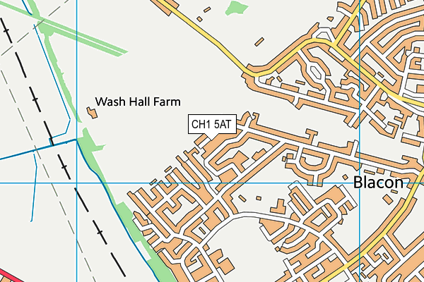 CH1 5AT map - OS VectorMap District (Ordnance Survey)
