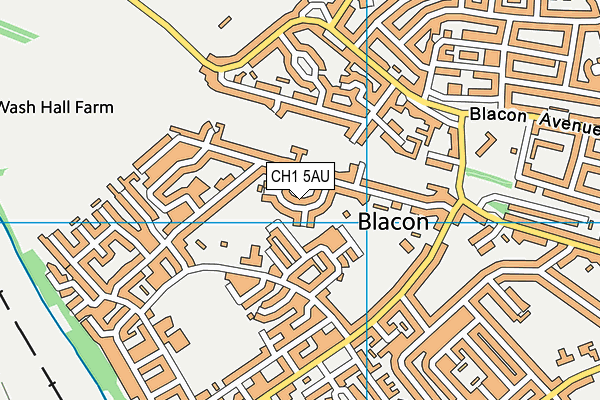 CH1 5AU map - OS VectorMap District (Ordnance Survey)