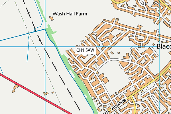 CH1 5AW map - OS VectorMap District (Ordnance Survey)