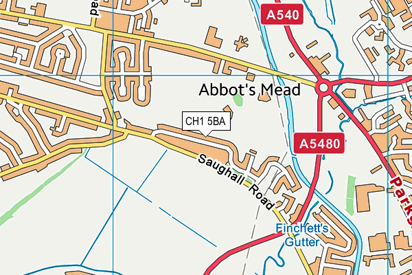 CH1 5BA map - OS VectorMap District (Ordnance Survey)