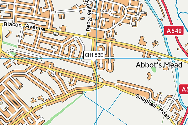 CH1 5BE map - OS VectorMap District (Ordnance Survey)