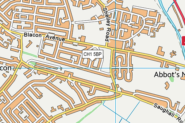 CH1 5BP map - OS VectorMap District (Ordnance Survey)