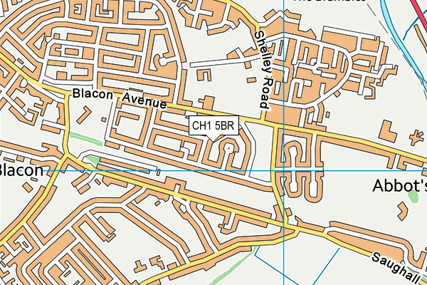 CH1 5BR map - OS VectorMap District (Ordnance Survey)