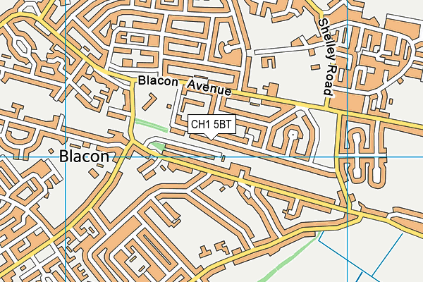 CH1 5BT map - OS VectorMap District (Ordnance Survey)