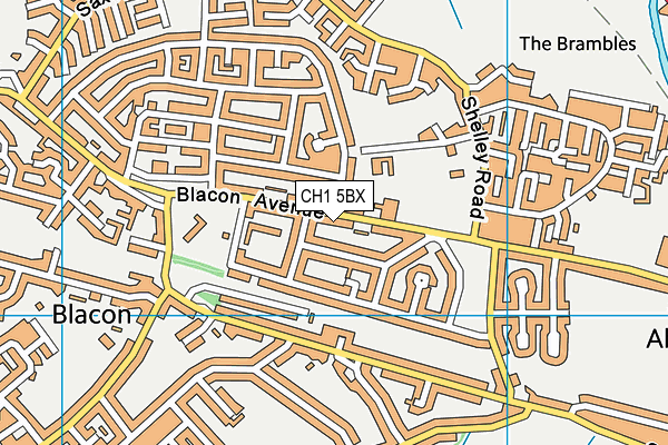 CH1 5BX map - OS VectorMap District (Ordnance Survey)