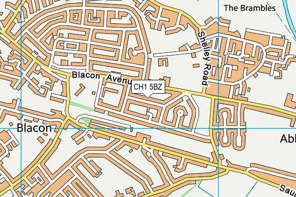CH1 5BZ map - OS VectorMap District (Ordnance Survey)
