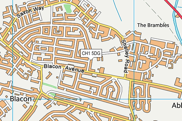 CH1 5DG map - OS VectorMap District (Ordnance Survey)
