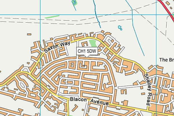 CH1 5DW map - OS VectorMap District (Ordnance Survey)