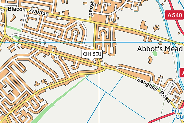 CH1 5EU map - OS VectorMap District (Ordnance Survey)