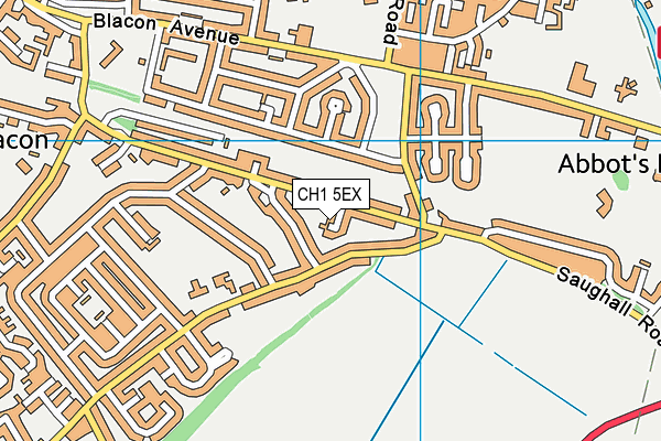 CH1 5EX map - OS VectorMap District (Ordnance Survey)