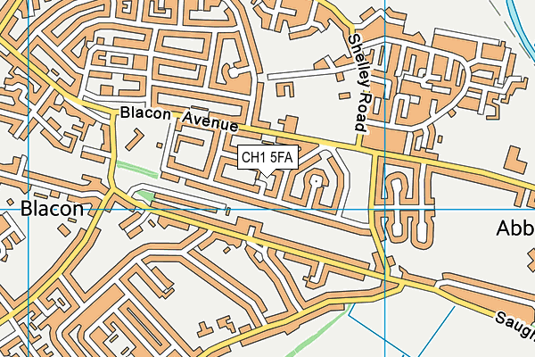 CH1 5FA map - OS VectorMap District (Ordnance Survey)