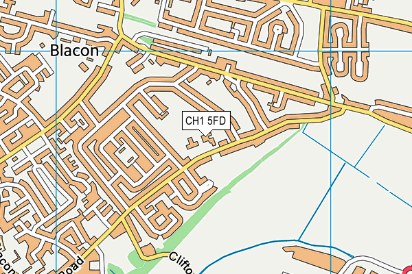 CH1 5FD map - OS VectorMap District (Ordnance Survey)