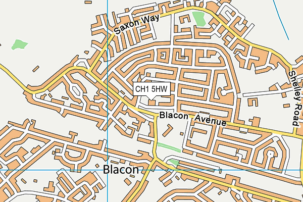 CH1 5HW map - OS VectorMap District (Ordnance Survey)