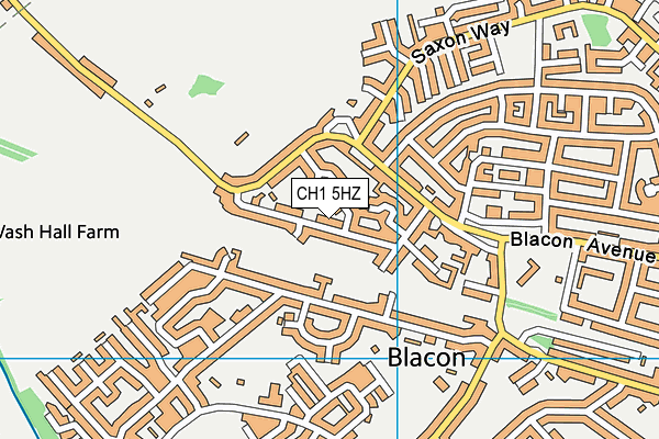 CH1 5HZ map - OS VectorMap District (Ordnance Survey)