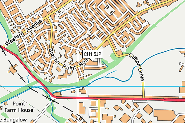 CH1 5JP map - OS VectorMap District (Ordnance Survey)