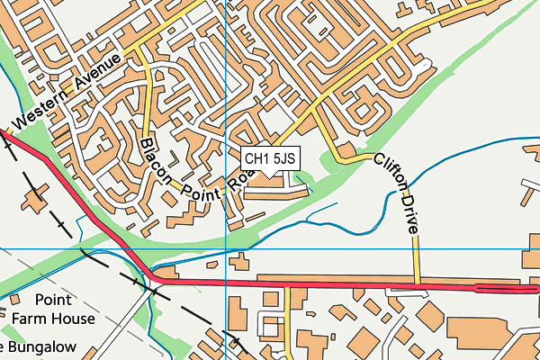 CH1 5JS map - OS VectorMap District (Ordnance Survey)