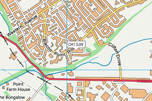 CH1 5JW map - OS VectorMap District (Ordnance Survey)