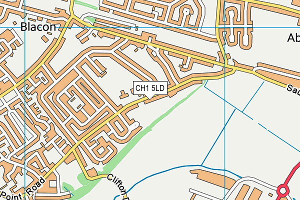 Highfield Community Primary School map (CH1 5LD) - OS VectorMap District (Ordnance Survey)