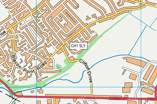 CH1 5LY map - OS VectorMap District (Ordnance Survey)