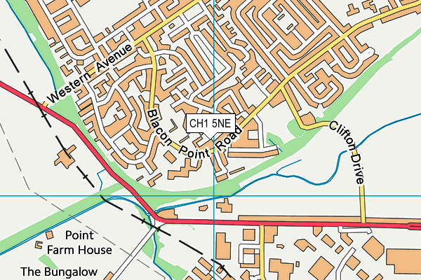 Dee Point Primary School map (CH1 5NE) - OS VectorMap District (Ordnance Survey)