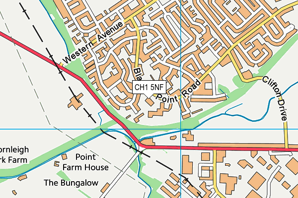 CH1 5NF map - OS VectorMap District (Ordnance Survey)