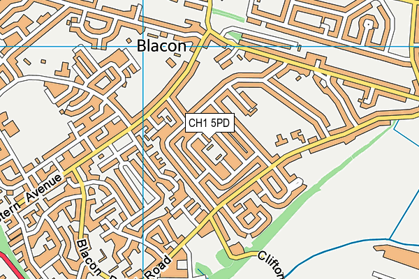 CH1 5PD map - OS VectorMap District (Ordnance Survey)