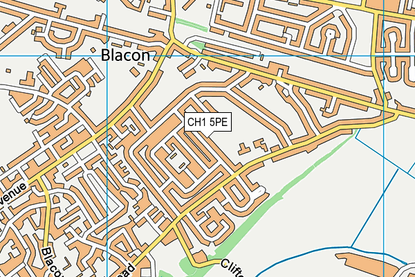 CH1 5PE map - OS VectorMap District (Ordnance Survey)