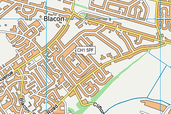 CH1 5PF map - OS VectorMap District (Ordnance Survey)