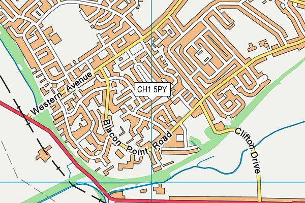 CH1 5PY map - OS VectorMap District (Ordnance Survey)