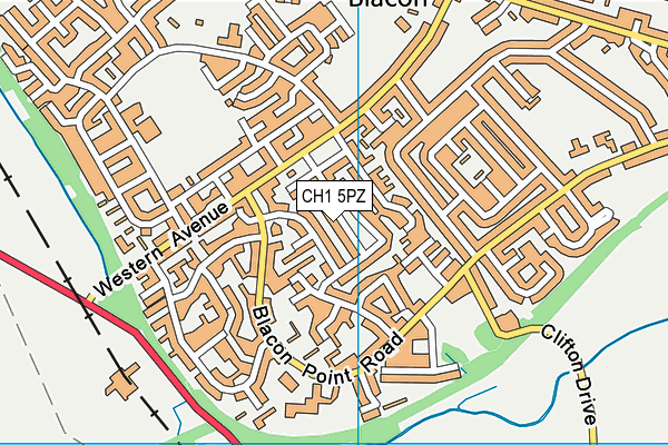CH1 5PZ map - OS VectorMap District (Ordnance Survey)