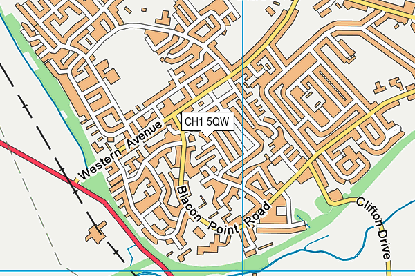 CH1 5QW map - OS VectorMap District (Ordnance Survey)