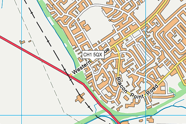 CH1 5QX map - OS VectorMap District (Ordnance Survey)