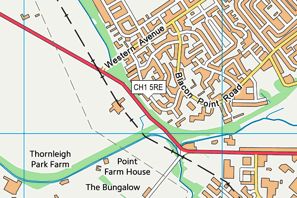 CH1 5RE map - OS VectorMap District (Ordnance Survey)