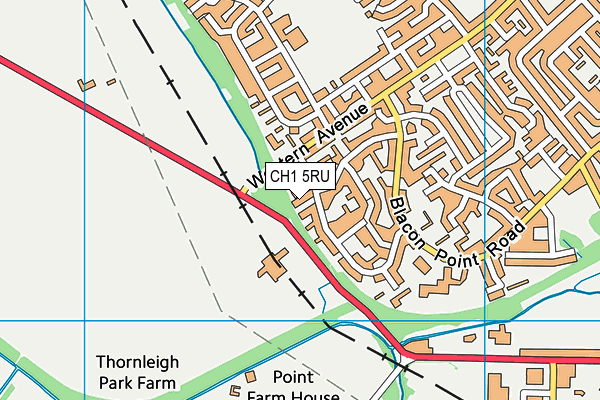 CH1 5RU map - OS VectorMap District (Ordnance Survey)